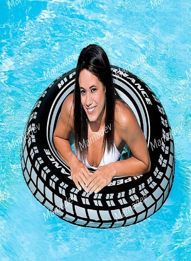 Mamadev®:- Adults Tayar Swmimg Ring Pool Party Swim Tube for Kids for Girls and Boys Swimming Tube Inflatable Swim Ring(8+ Year Up)(Size - 36''inch)(maloti Color)(1 PIS) - Image 2
